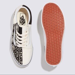 NWT vans old skool split paisley black and white sneakers